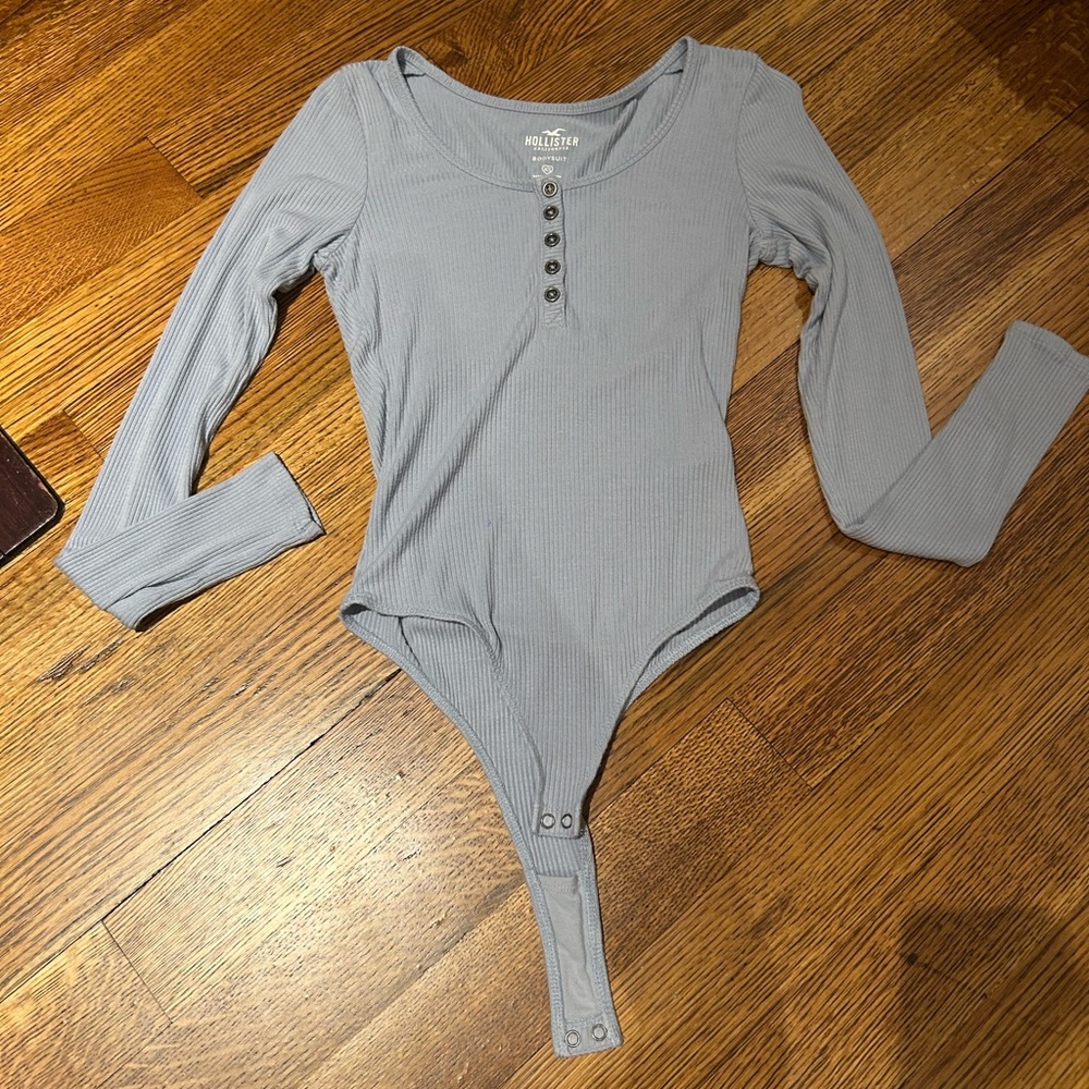 Hollister light blue Ribbed Bodysuit